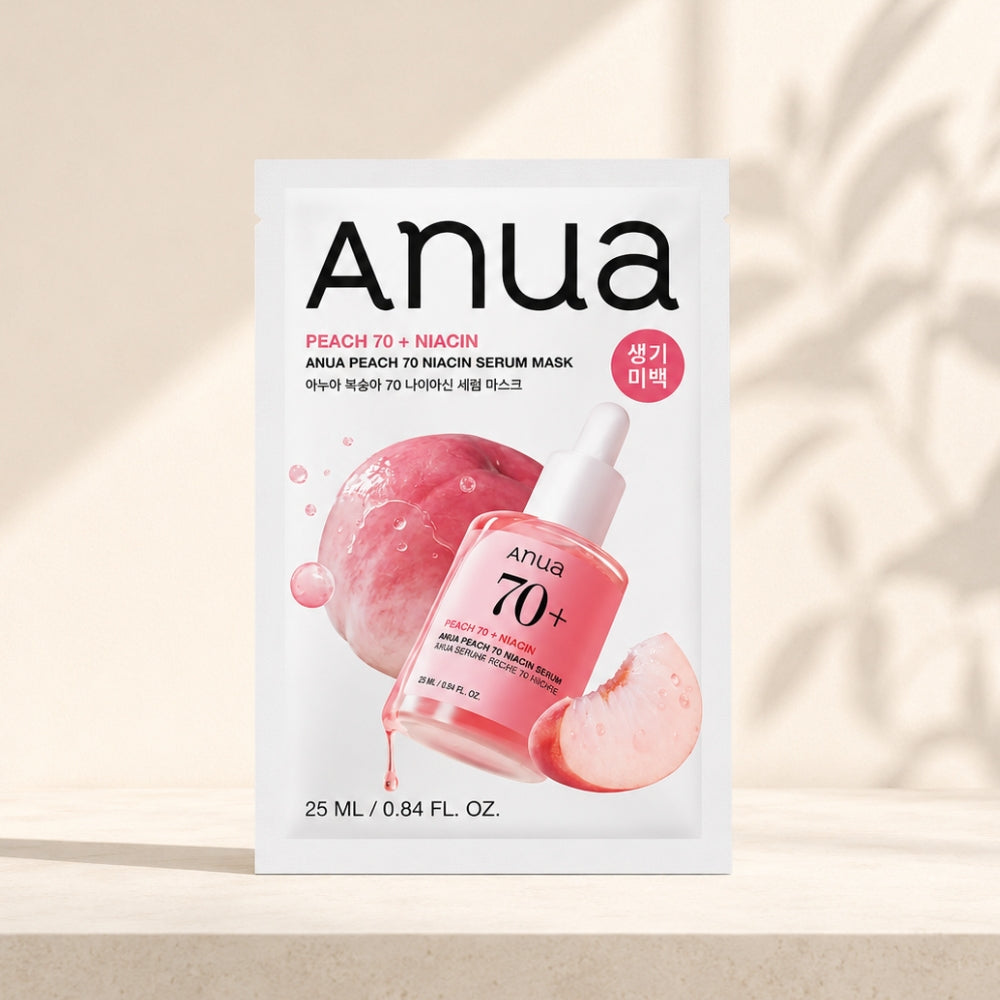 Anua Peach 70 Niacin Serumo Kaukė, 1 Lakštas
