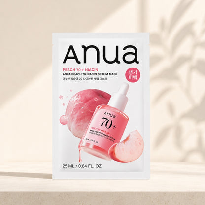 Anua Peach 70 Niacin Serumo Kaukė, 1 Lakštas